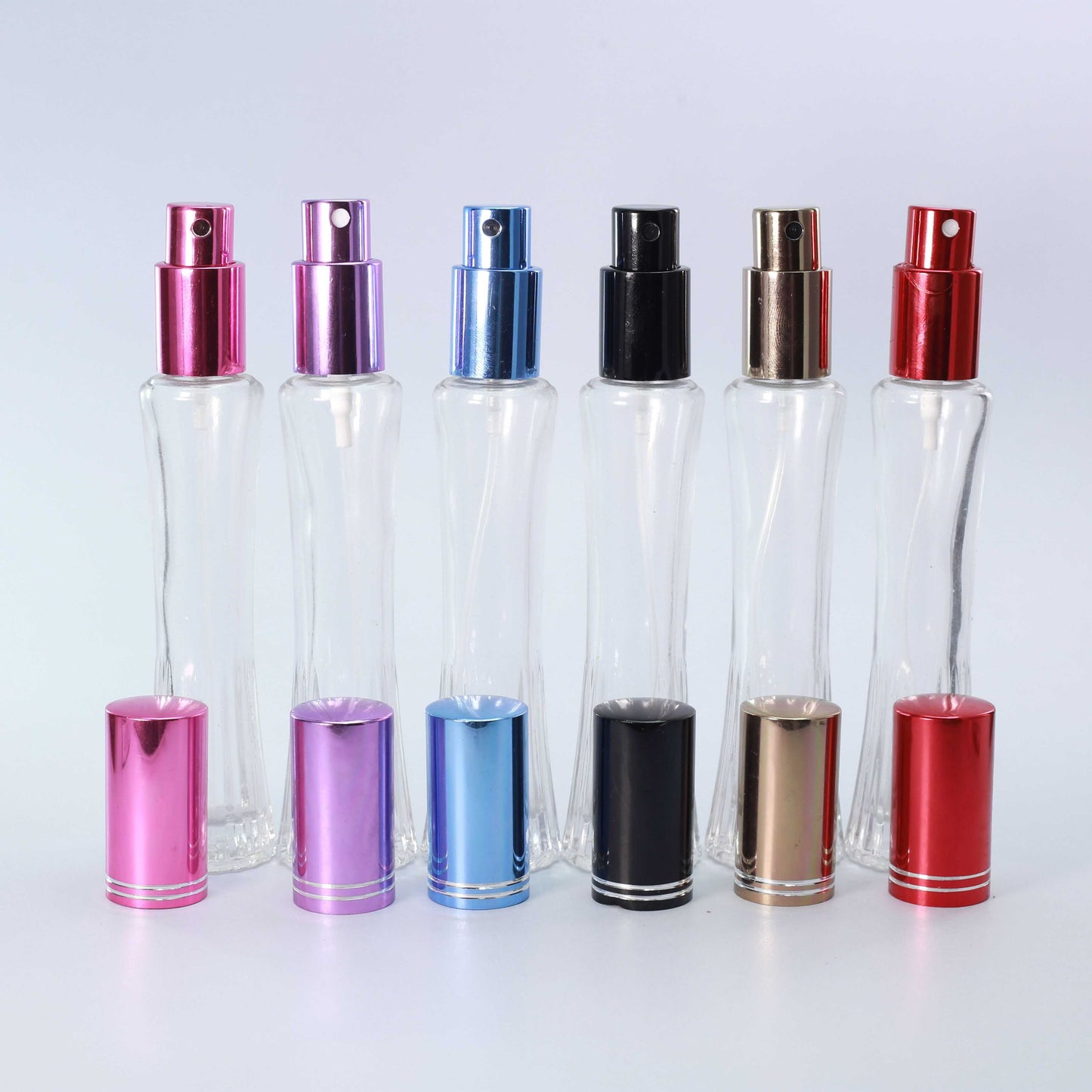 ขวดกระโปรงใส ฝามิเนียมคละสี 30ML.