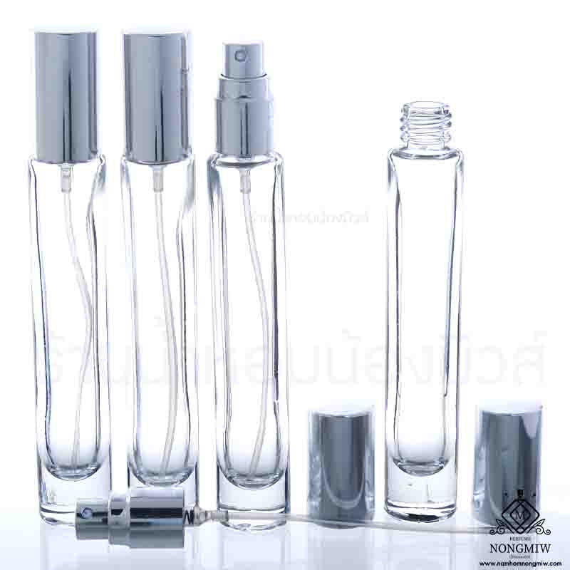 ขวดลูซี่กลม ฝาเงิน 10ML.