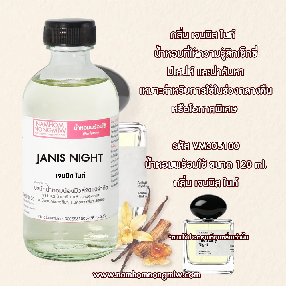 น้ำหอมพร้อมใช้ กลิ่น เจนนิส ไนท์ ขนาด 120 ML.