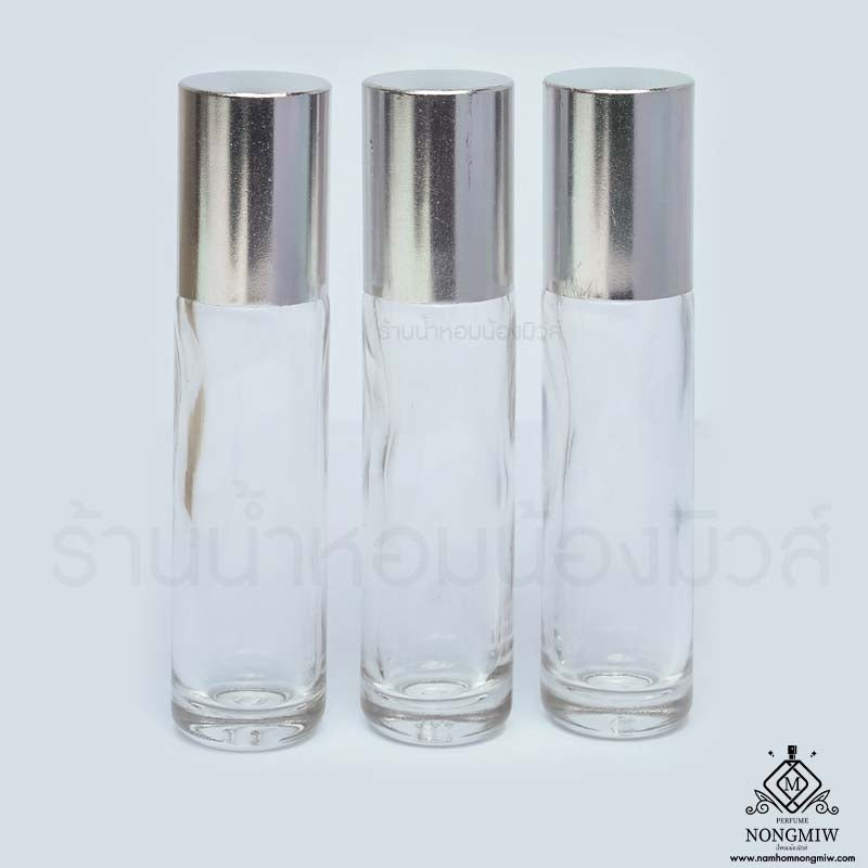 ลูกกลิ้งใส(ไม่ขีด) ฝาเงิน 8ML. โหล