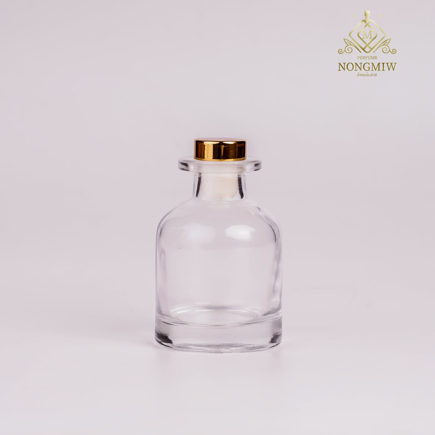 ขวดดิฟฟิวเซอร์ใสทรงแจกัน ฝาทอง 90ML.