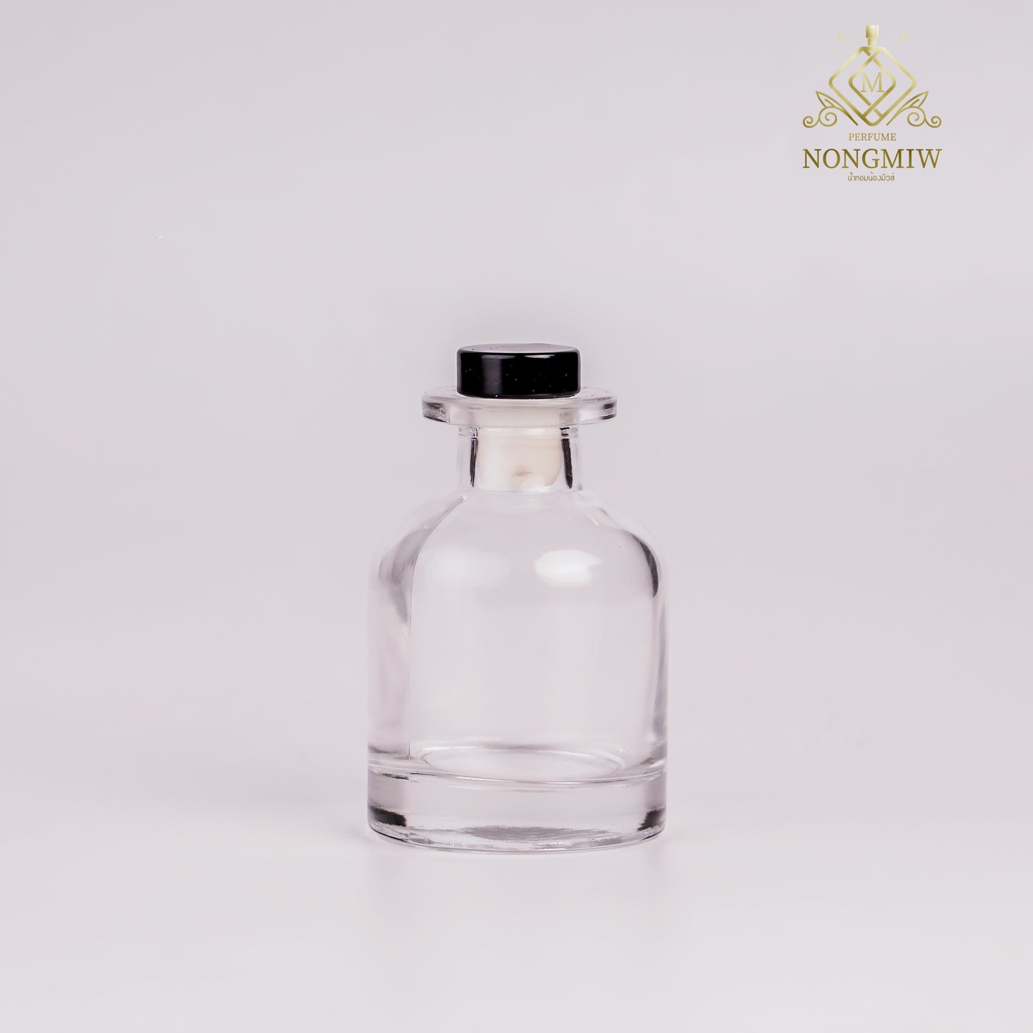 ขวดดิฟฟิวเซอร์ใสทรงแจกัน ฝาดำ 90ML.