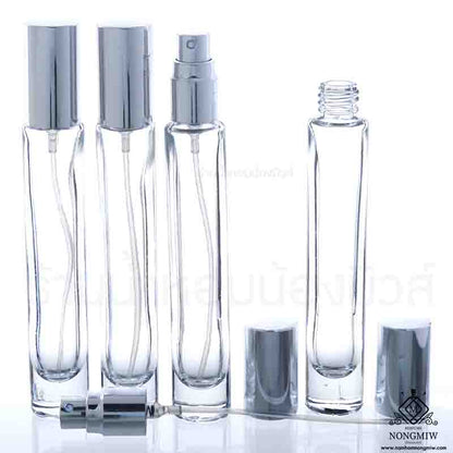 ขวดลูซี่กลม ฝาเงิน 10ML.