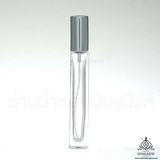 ขวดลูซี่เหลี่ยม ฝาเงิน 10ML