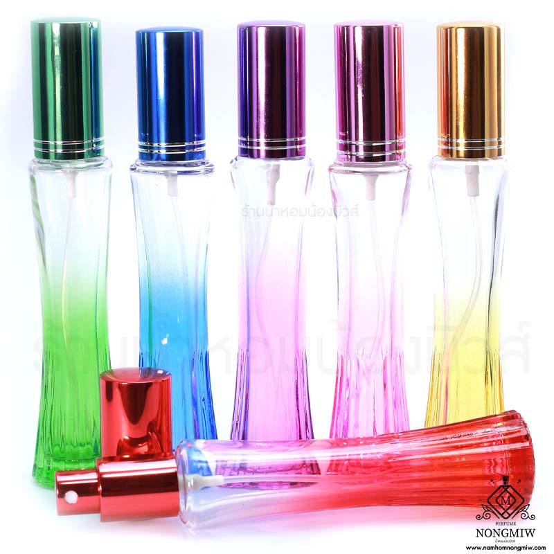 ขวดกระโปรงสี ฝามิเนียมคละสี 30ML.(A10)