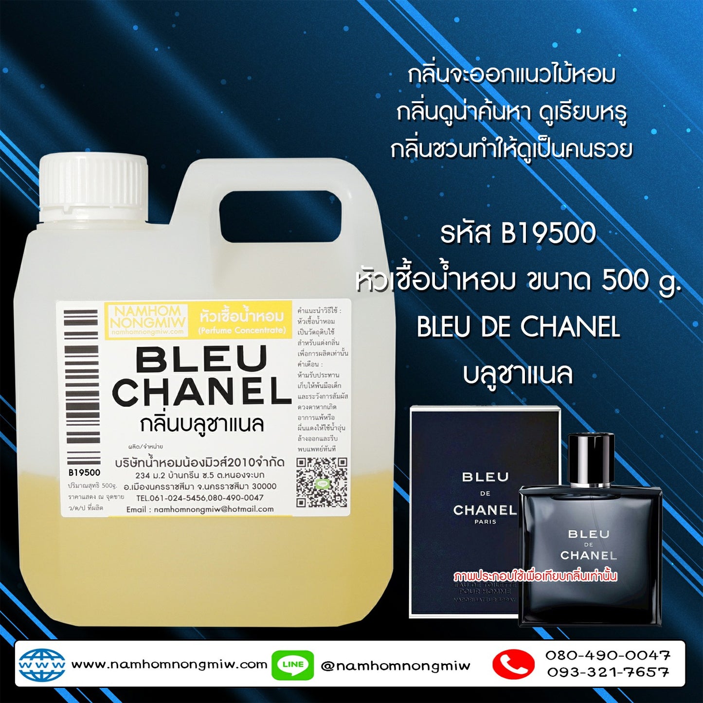 หัวเชื้อน้ำหอม กลิ่น บลูชาแนล