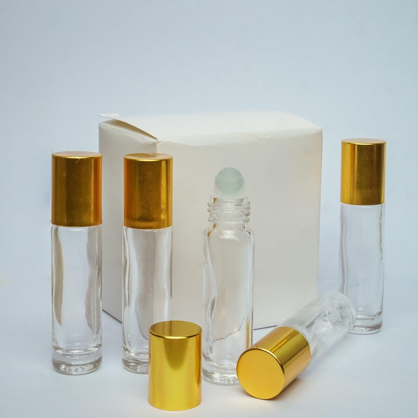 ลูกกลิ้งใส(ไม่ขีด) ฝาทอง 8ML (โหล)