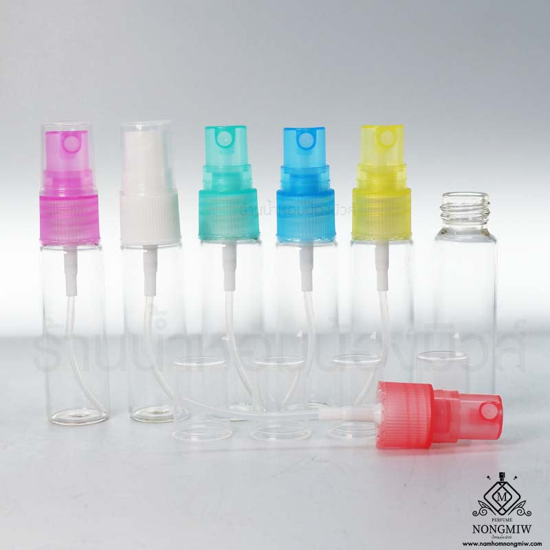 ขวดสเปรย์แก้ว ฝาคละสี 18ML.