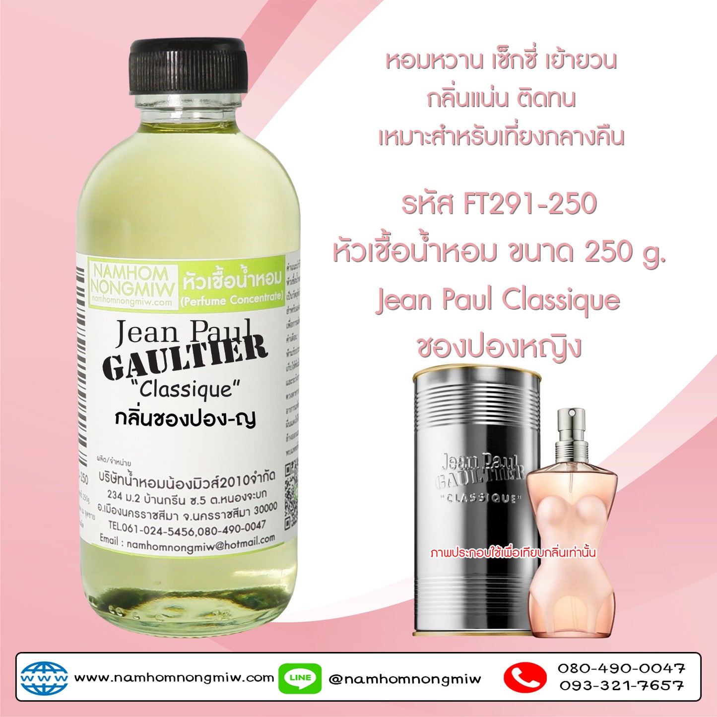 หัวเชื้อน้ำหอม กลิ่น ชองปอง-ญ