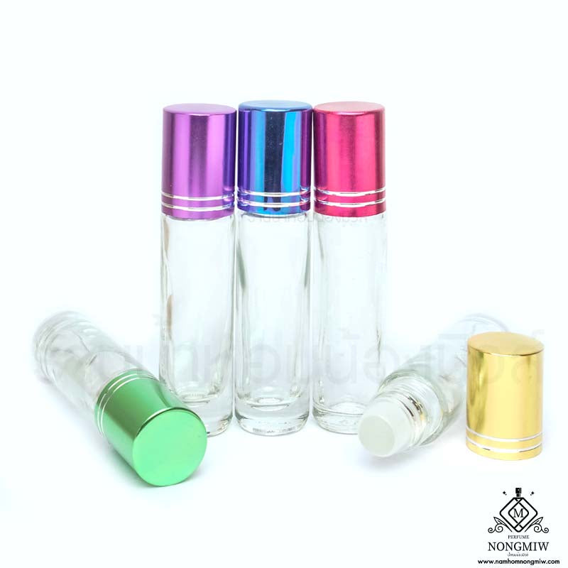 ลูกกลิ้ง 8 ซีซี (ขวดใส) ฝาคละสี (โหล)