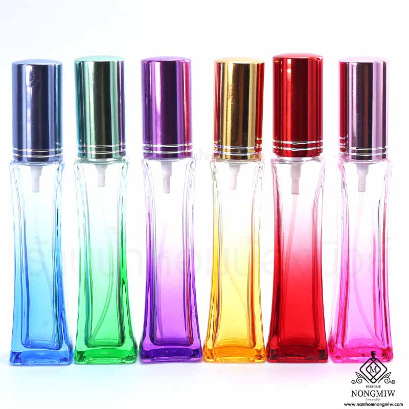 ขวดหอคอยสี ฝามิเนียมคละสี 30ML.