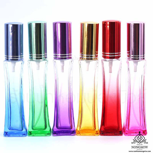ขวดหอคอยสี ฝามิเนียมคละสี 30ML.