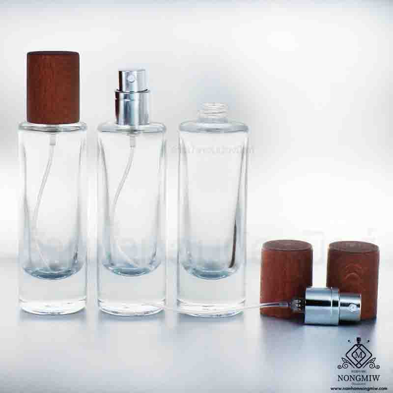 ขวดปินปิน ฝาไม้แดงเคลือบเงา 30ML.