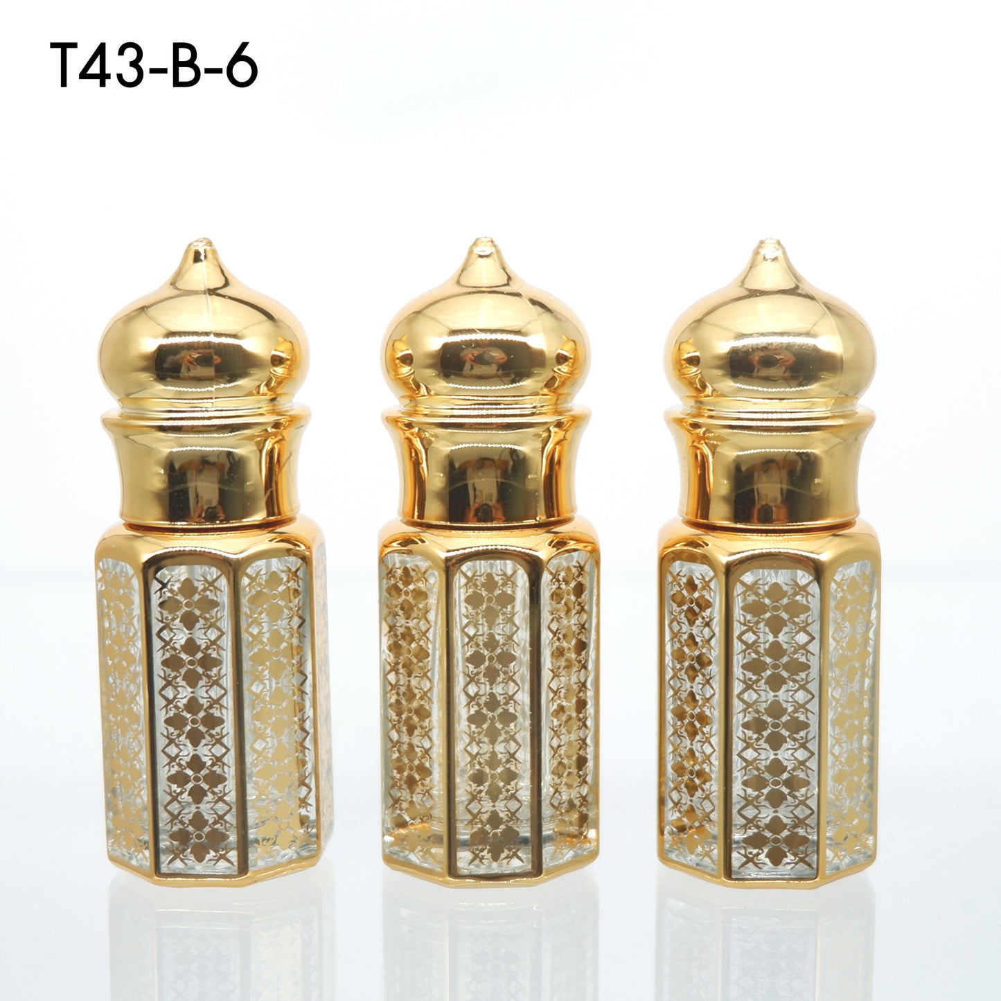 ขวดก้านแต้มอาลาดินB ทรง12เหลี่ยม 6ML.