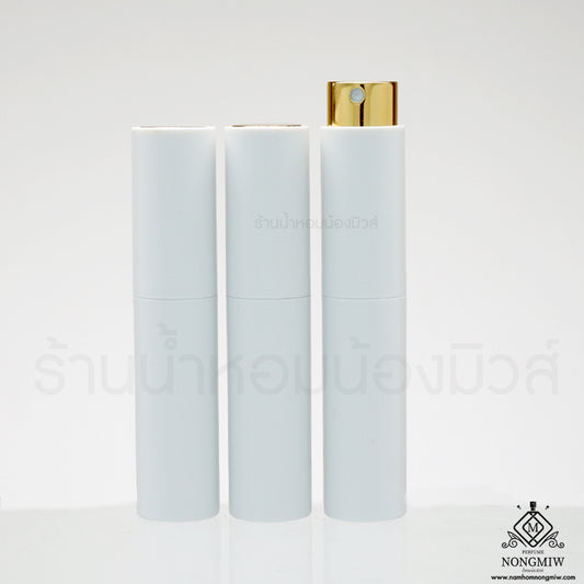ขวดลิปติกขาว สเปรย์ทอง (ด้าน) 10ML.