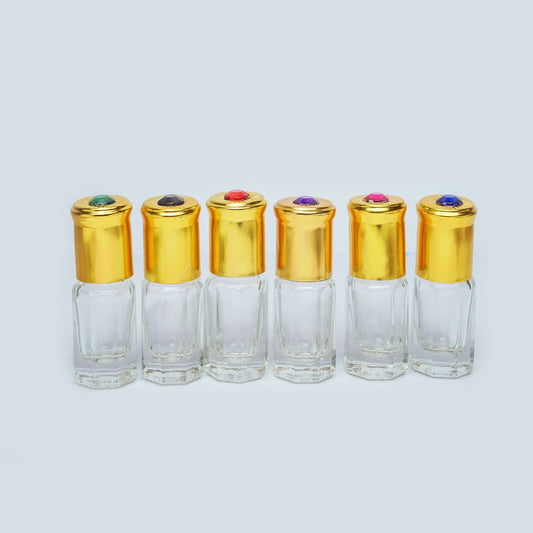 ลูกกลิ้งหัวพลอย ฝาทอง 3ML (โหล)