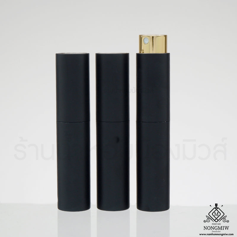 ขวดลิปติกดำ สเปรย์ทอง (ด้าน) 10ML.