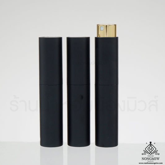 ขวดลิปติกดำ สเปรย์ทอง (ด้าน) 10ML.