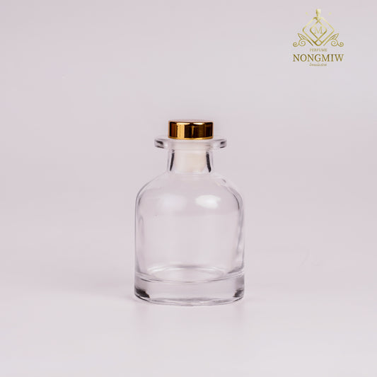 ขวดดิฟฟิวเซอร์ใสทรงแจกัน ฝาทอง 90ML.