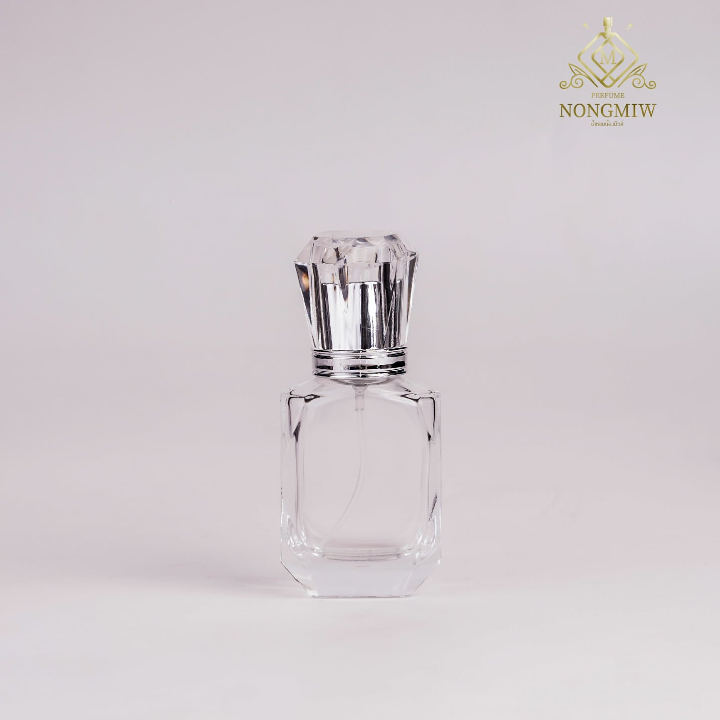 ขวดไดม่อน ฝาเงิน (มีกล่องขาว) 35ML.