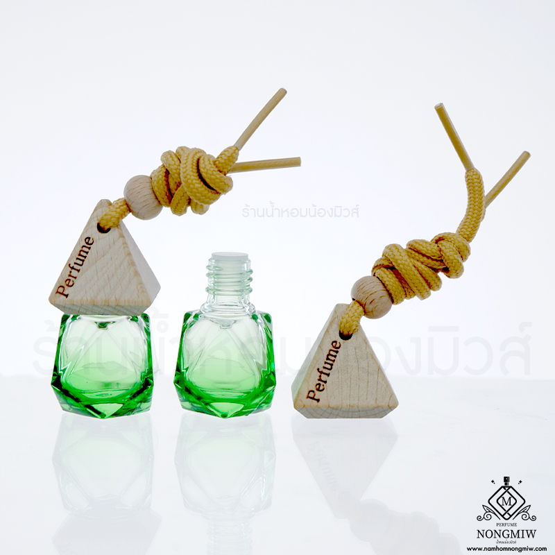 ขวด Carเหลี่ยม 8ml สีเขียว