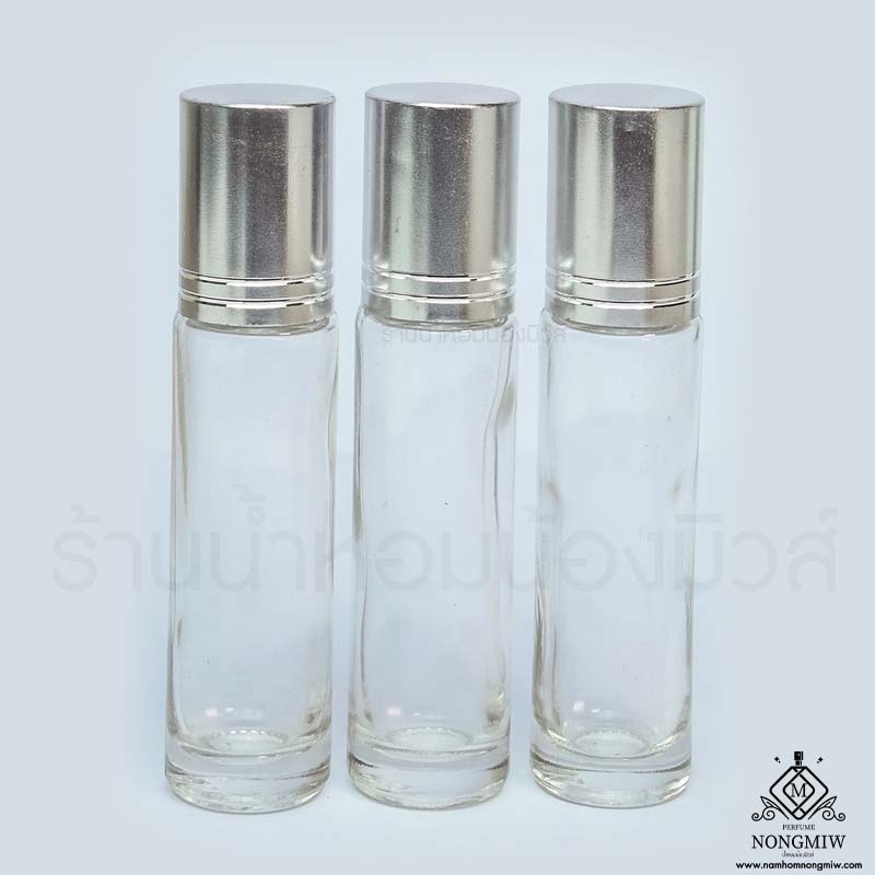 ลูกกลิ้งใส10 MLฝาเงิน(มีขีด) (F)