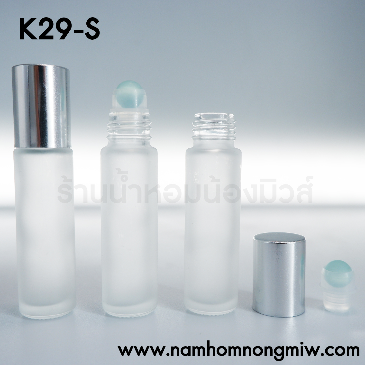 ลูกกลิ้งขุ่น 10ML.ฝาเงิน (โหล)(F)