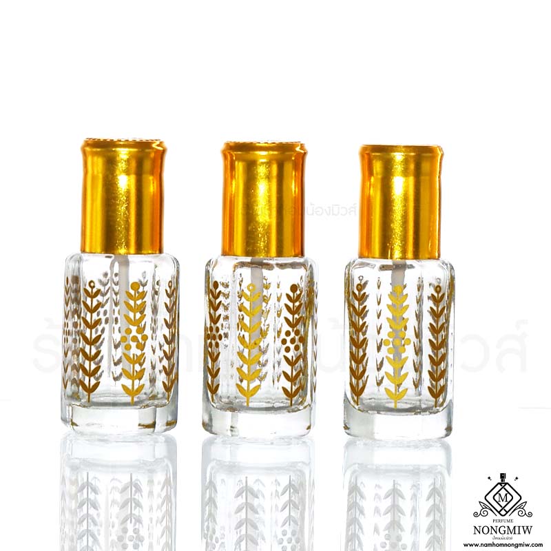 ขวดก้านแต้ม 7 ml. ลายก้างปลา ทองแดง (F)