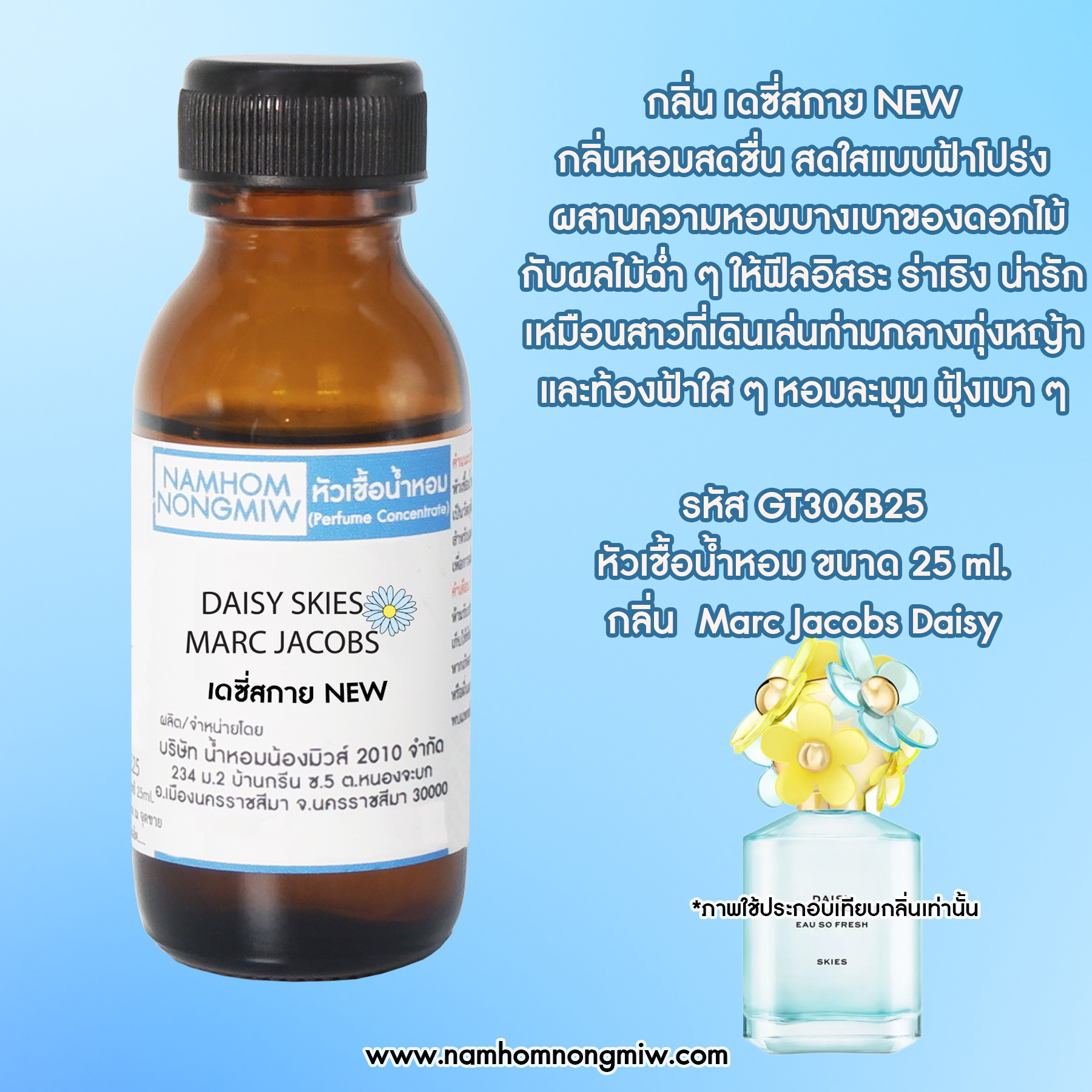 (2/1) หัวเชื้อน้ำหอมกลิ่น เดซี่ สกาย ขนาด 25 ml.